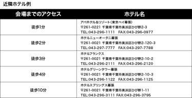 近隣ホテル例