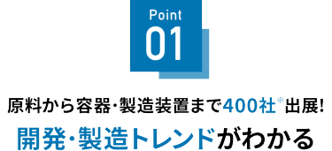Point 01 開発・製造トレンドがわかる