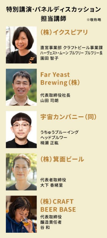特別講演・パネルディスカッション 担当講師